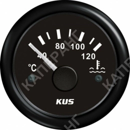 Указатель температуры двигателя 40-120 гр., черный циферблат, черный ободок, д. 52 мм (JMV00932)